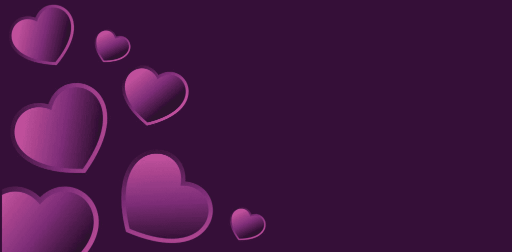 Purple Hearts Background